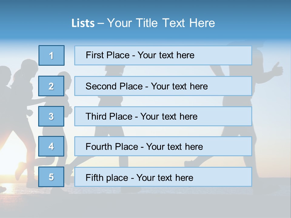 Group Sunset Lake PowerPoint Template