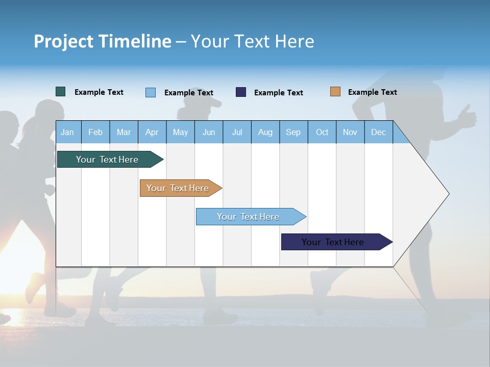 Group Sunset Lake PowerPoint Template