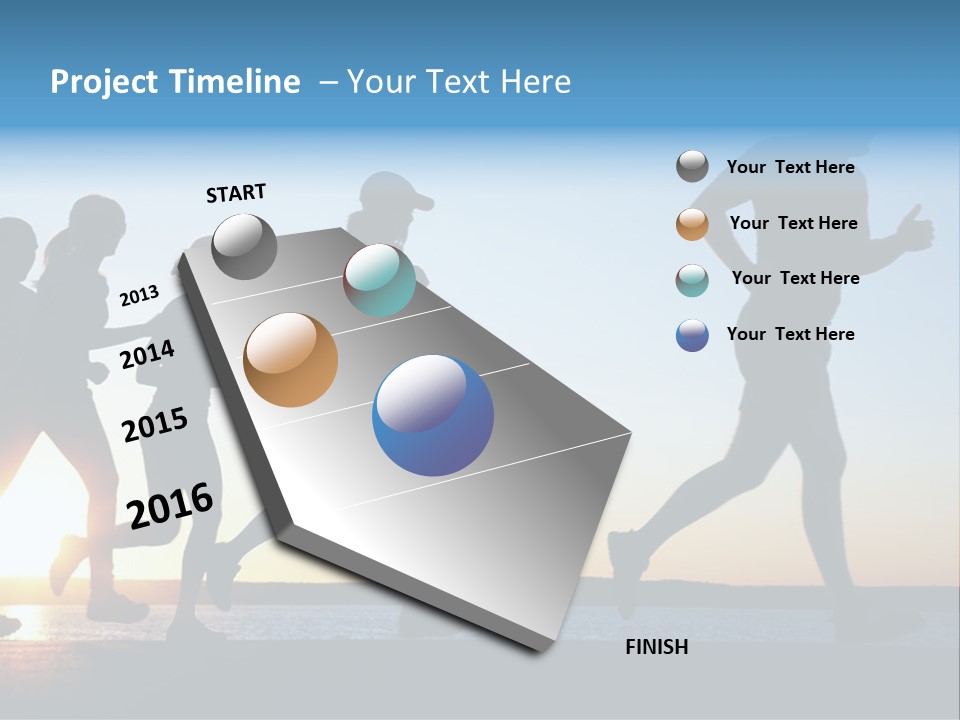 Group Sunset Lake PowerPoint Template