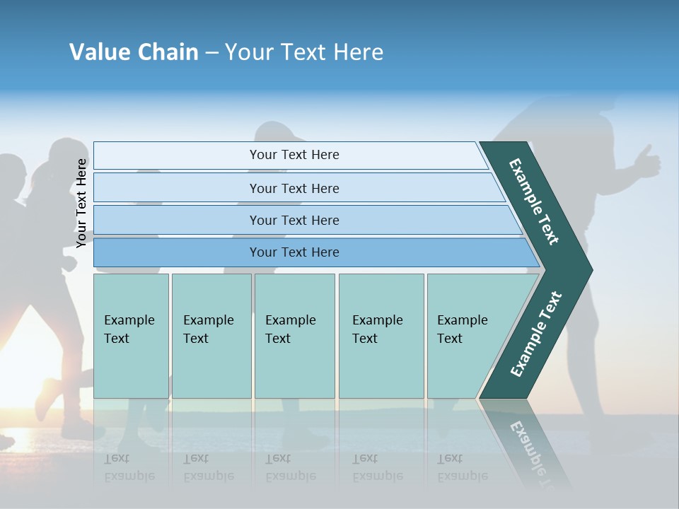 Group Sunset Lake PowerPoint Template