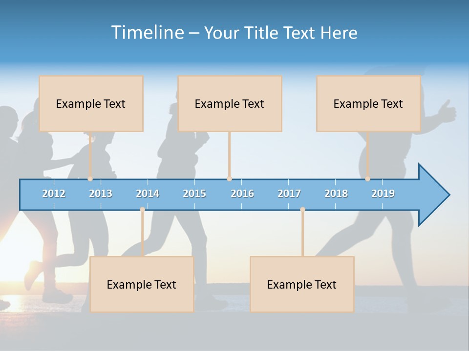 Group Sunset Lake PowerPoint Template
