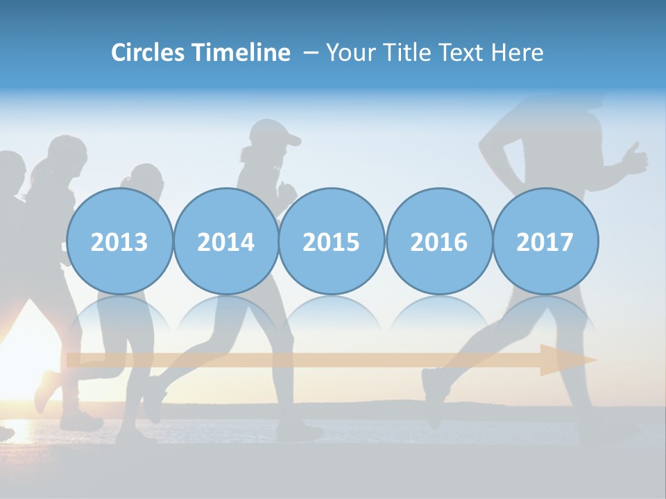 Group Sunset Lake PowerPoint Template