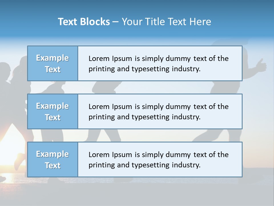 Group Sunset Lake PowerPoint Template