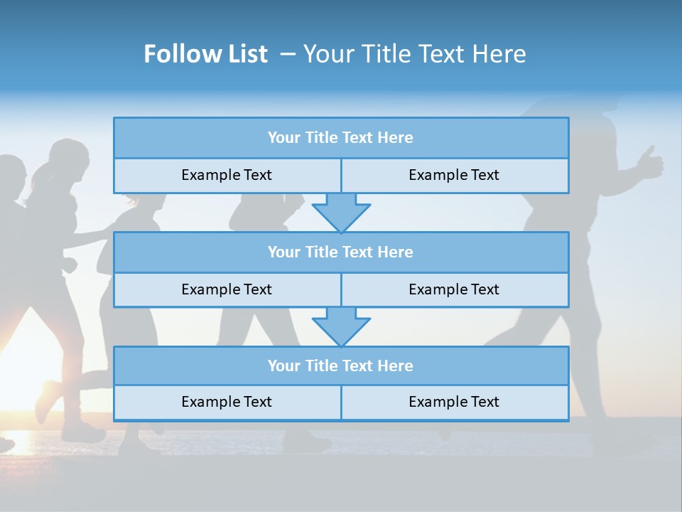 Group Sunset Lake PowerPoint Template