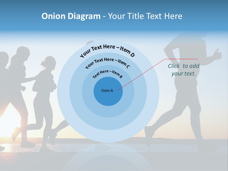 Group Sunset Lake PowerPoint Template
