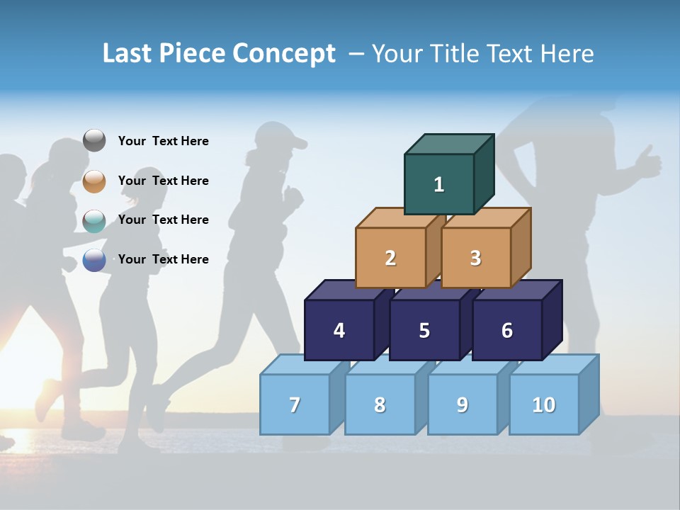 Group Sunset Lake PowerPoint Template