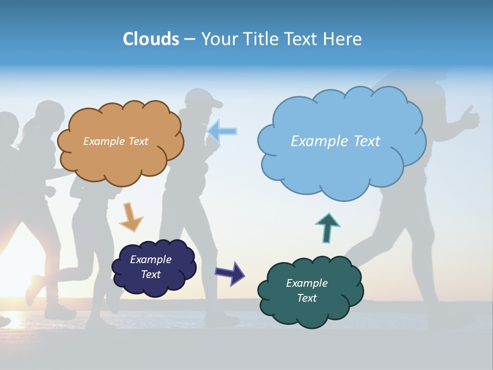 Group Sunset Lake PowerPoint Template