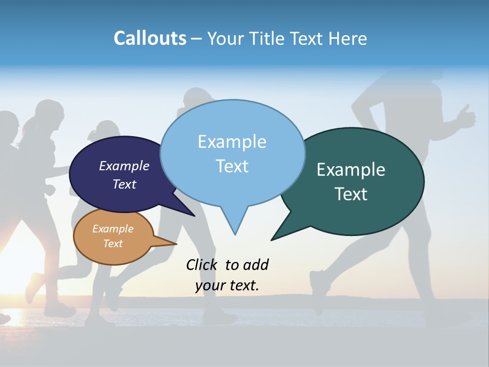 Group Sunset Lake PowerPoint Template