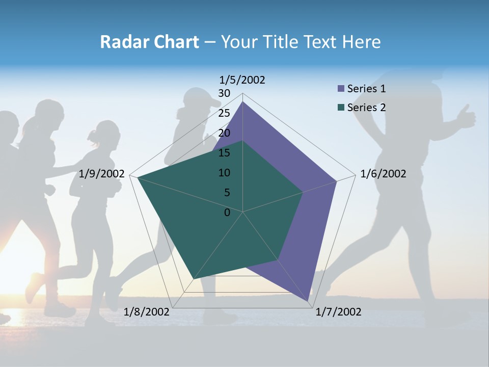Group Sunset Lake PowerPoint Template