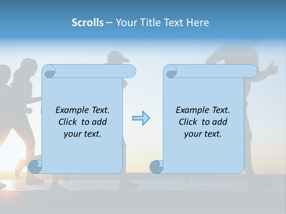 Group Sunset Lake PowerPoint Template