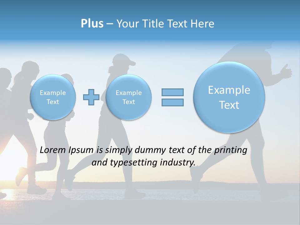 Group Sunset Lake PowerPoint Template