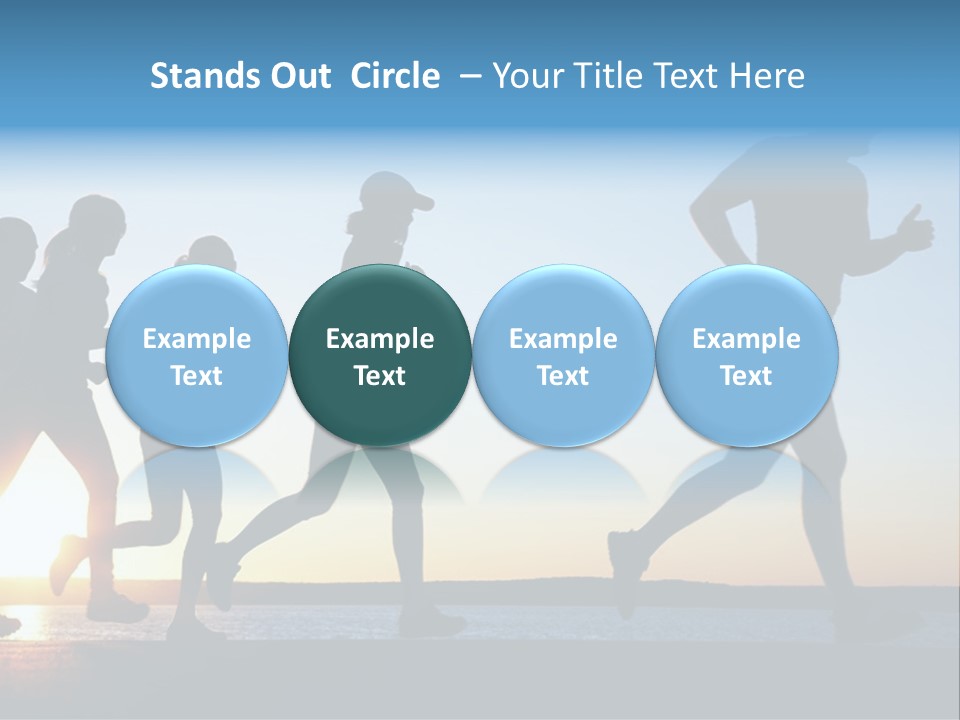 Group Sunset Lake PowerPoint Template