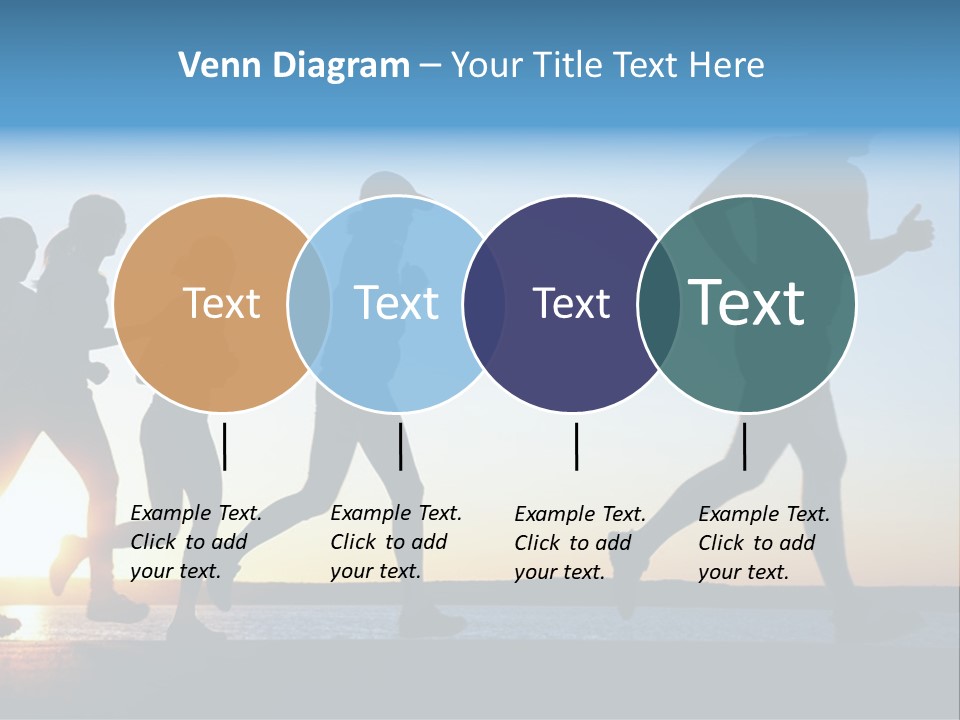 Group Sunset Lake PowerPoint Template