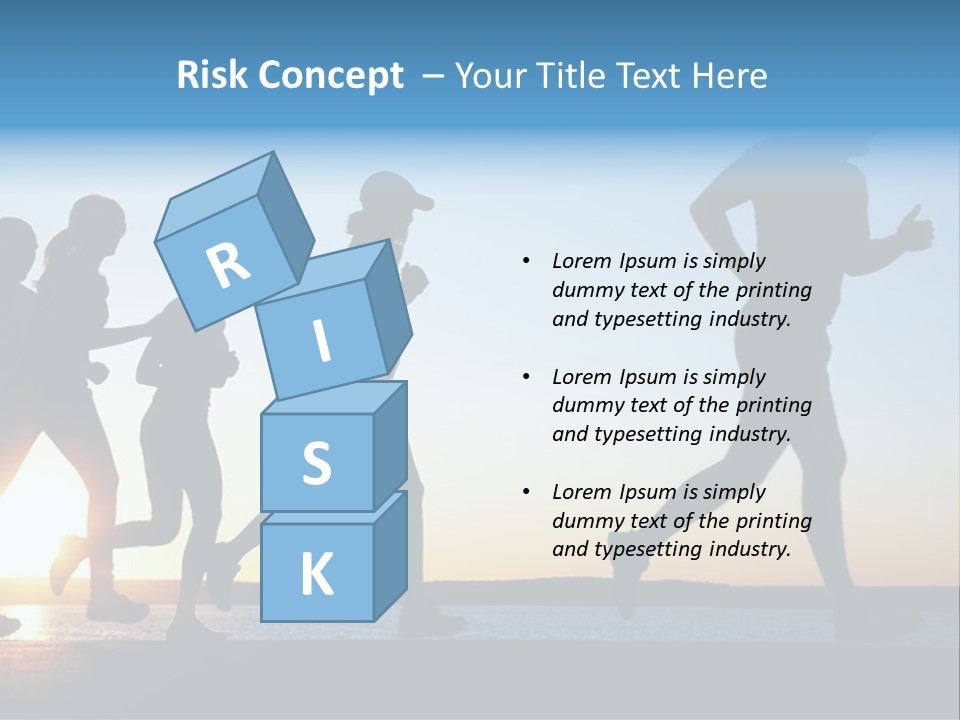 Group Sunset Lake PowerPoint Template