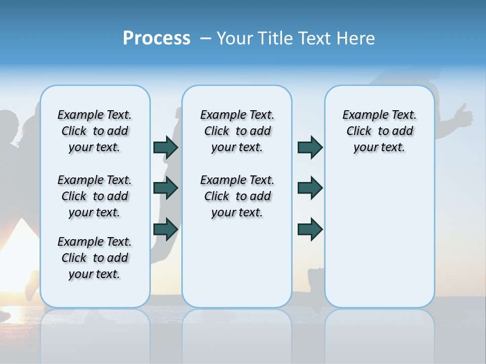 Group Sunset Lake PowerPoint Template