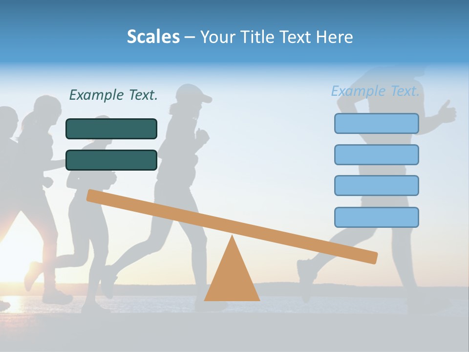 Group Sunset Lake PowerPoint Template