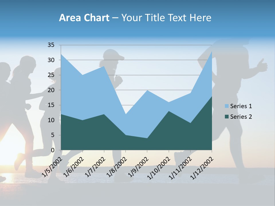 Group Sunset Lake PowerPoint Template