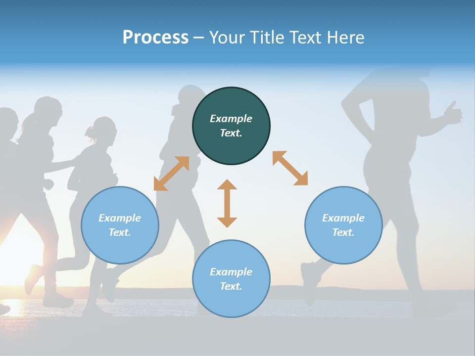 Group Sunset Lake PowerPoint Template