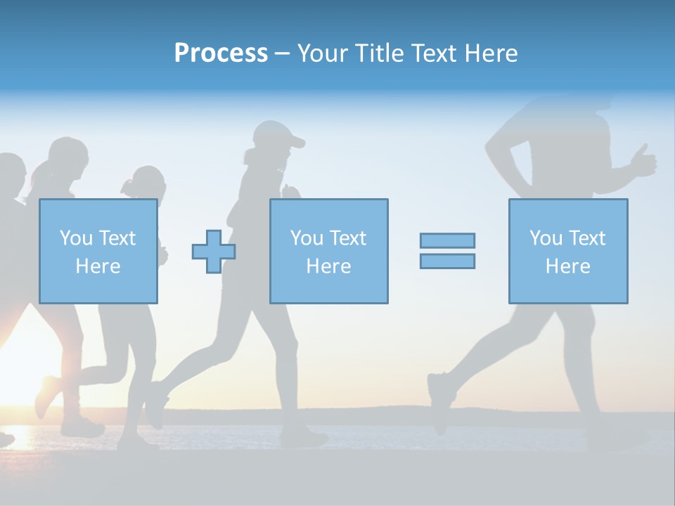 Group Sunset Lake PowerPoint Template