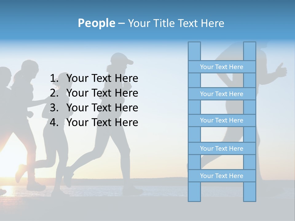 Group Sunset Lake PowerPoint Template