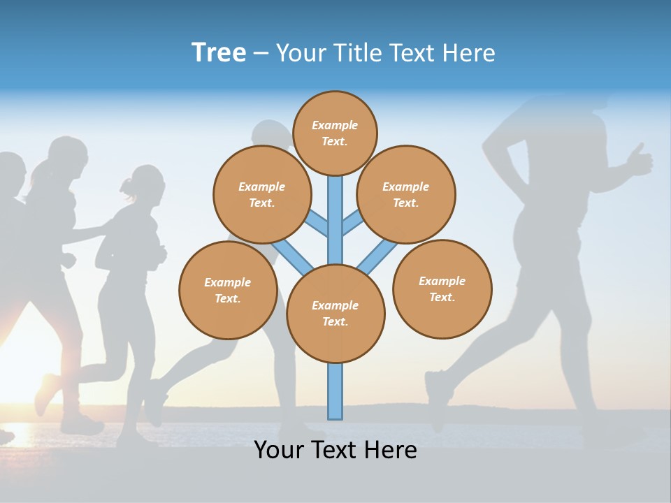 Group Sunset Lake PowerPoint Template