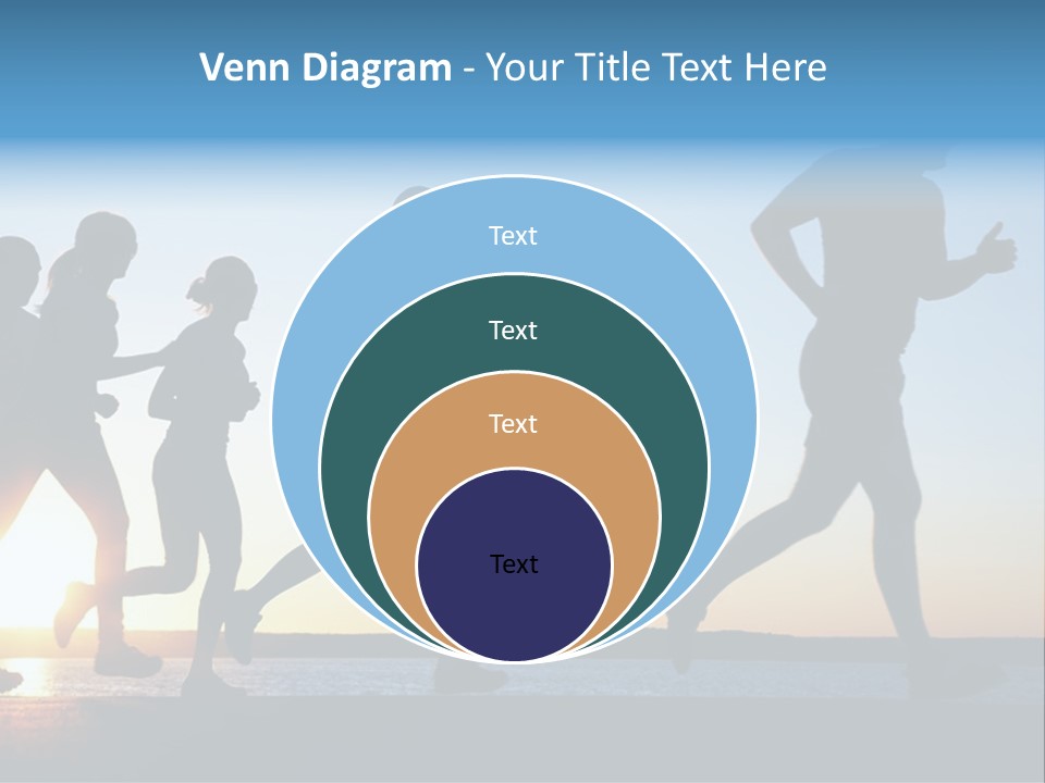 Group Sunset Lake PowerPoint Template