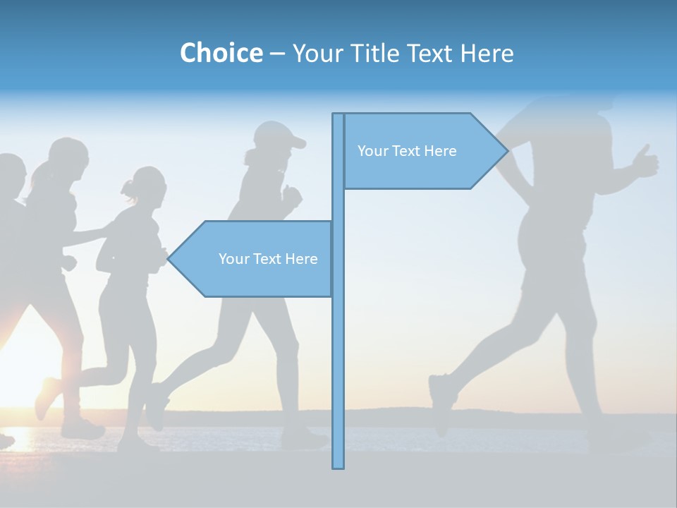 Group Sunset Lake PowerPoint Template