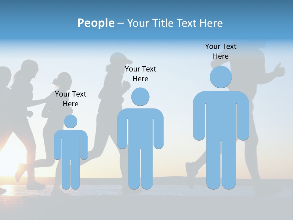 Group Sunset Lake PowerPoint Template