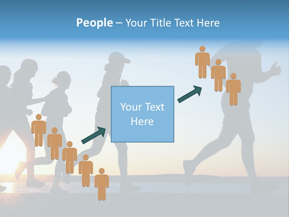 Group Sunset Lake PowerPoint Template