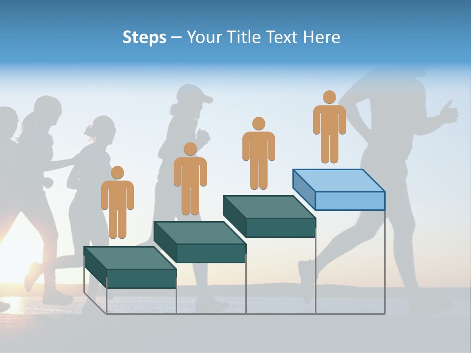 Group Sunset Lake PowerPoint Template