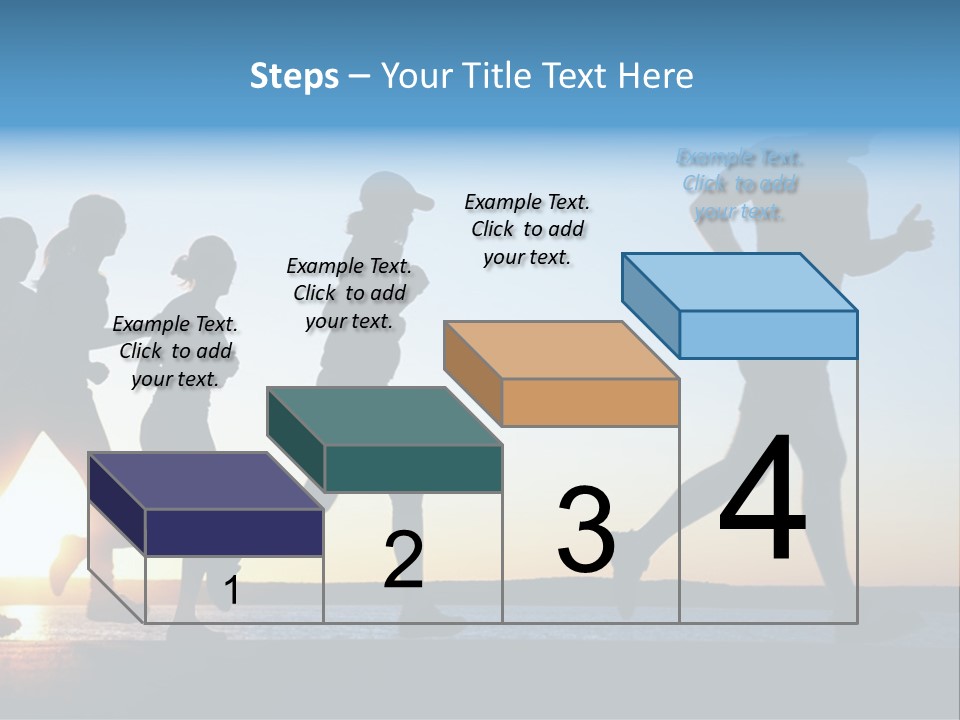 Group Sunset Lake PowerPoint Template