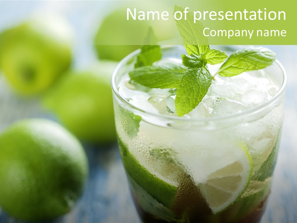Alcoholic Exotic Cold PowerPoint Template