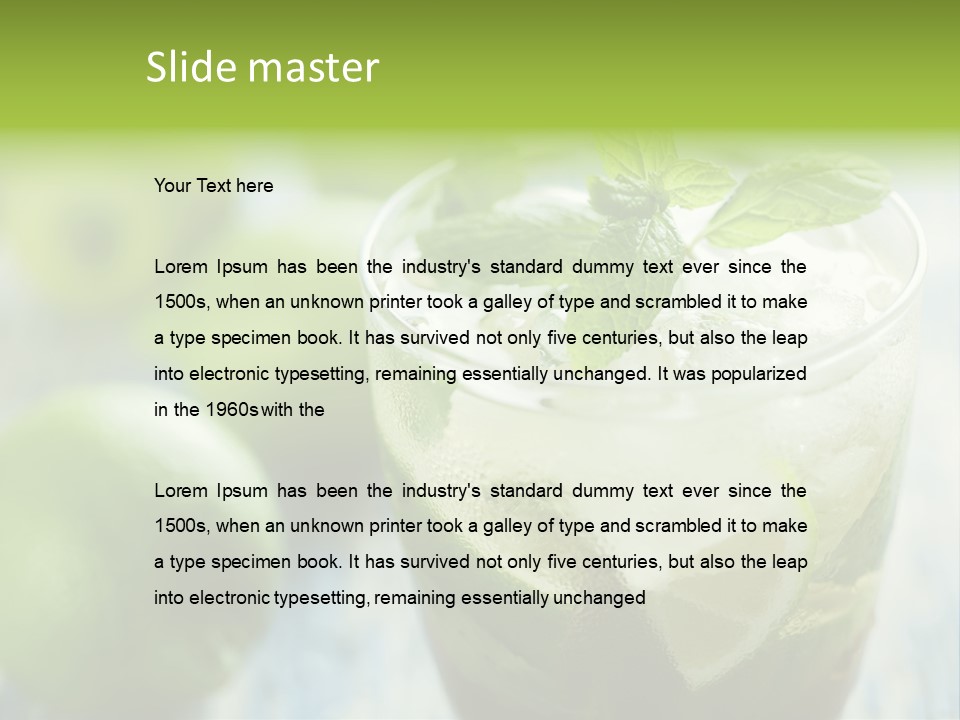 Alcoholic Exotic Cold PowerPoint Template