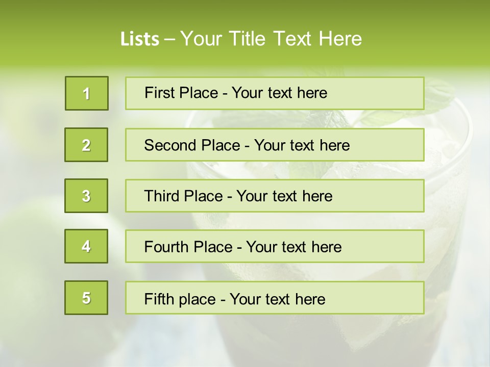 Alcoholic Exotic Cold PowerPoint Template