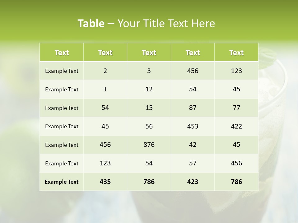 Alcoholic Exotic Cold PowerPoint Template