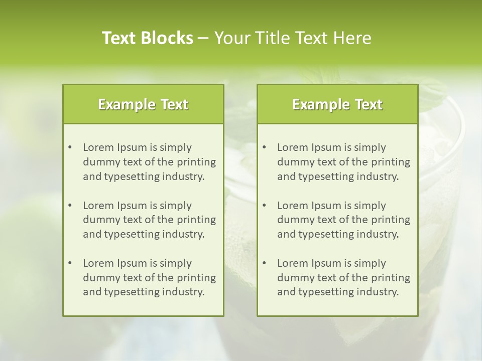 Alcoholic Exotic Cold PowerPoint Template