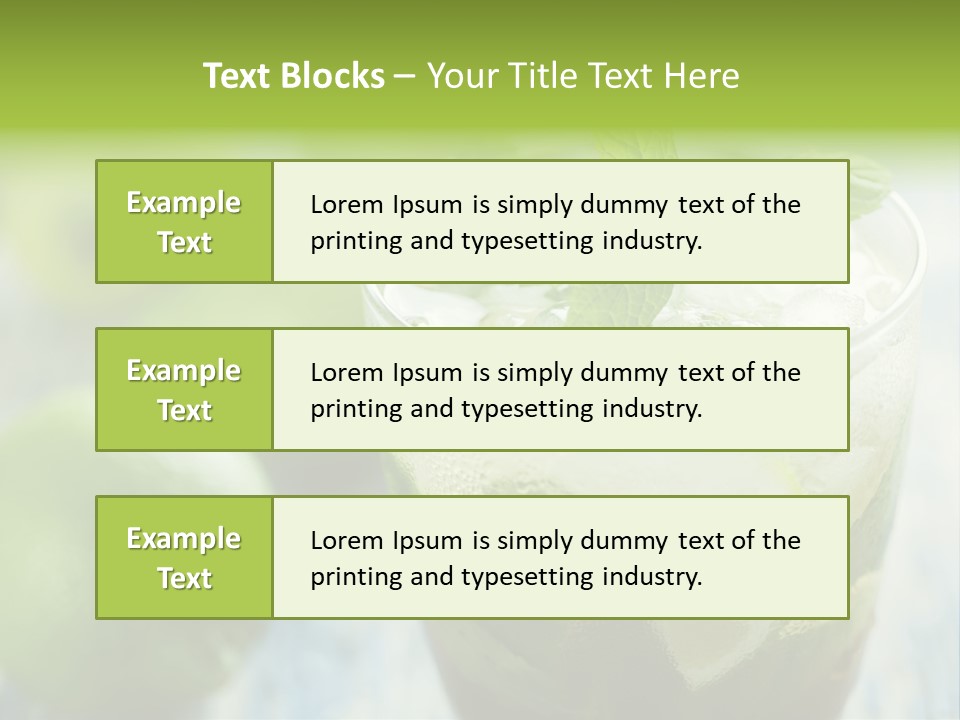 Alcoholic Exotic Cold PowerPoint Template