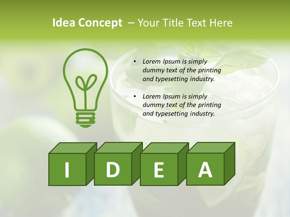 Alcoholic Exotic Cold PowerPoint Template