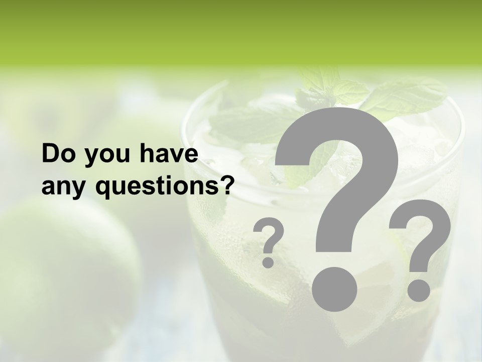 Alcoholic Exotic Cold PowerPoint Template