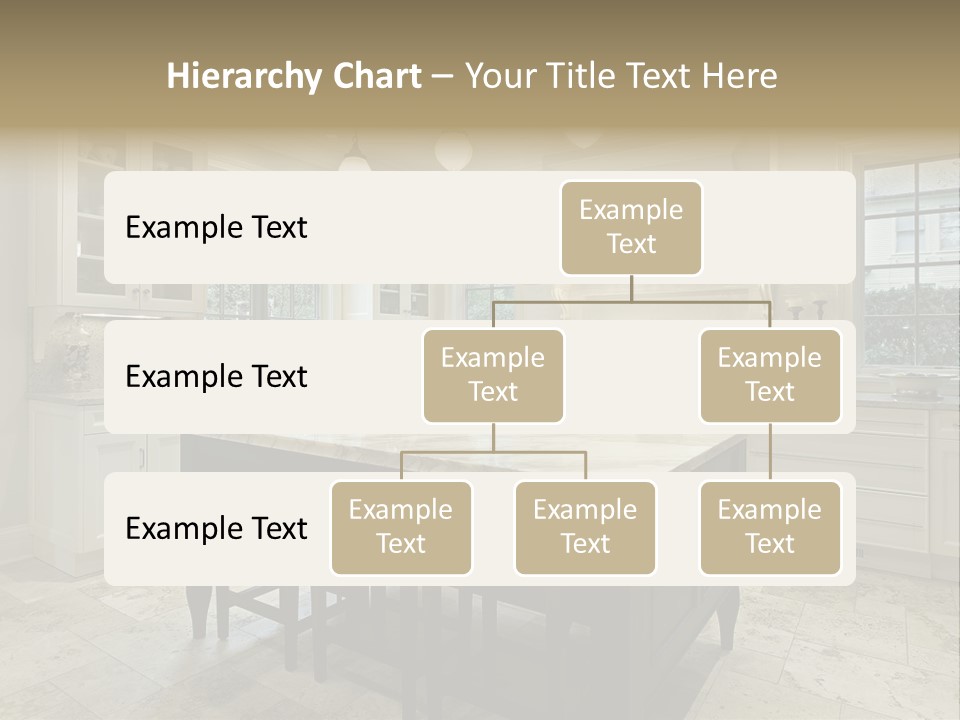 A Large Kitchen With A Center Island In The Middle Of It PowerPoint Template