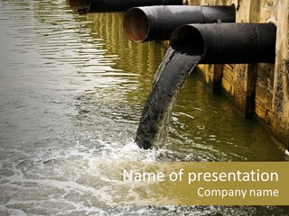 River Ocean Dirty PowerPoint Template