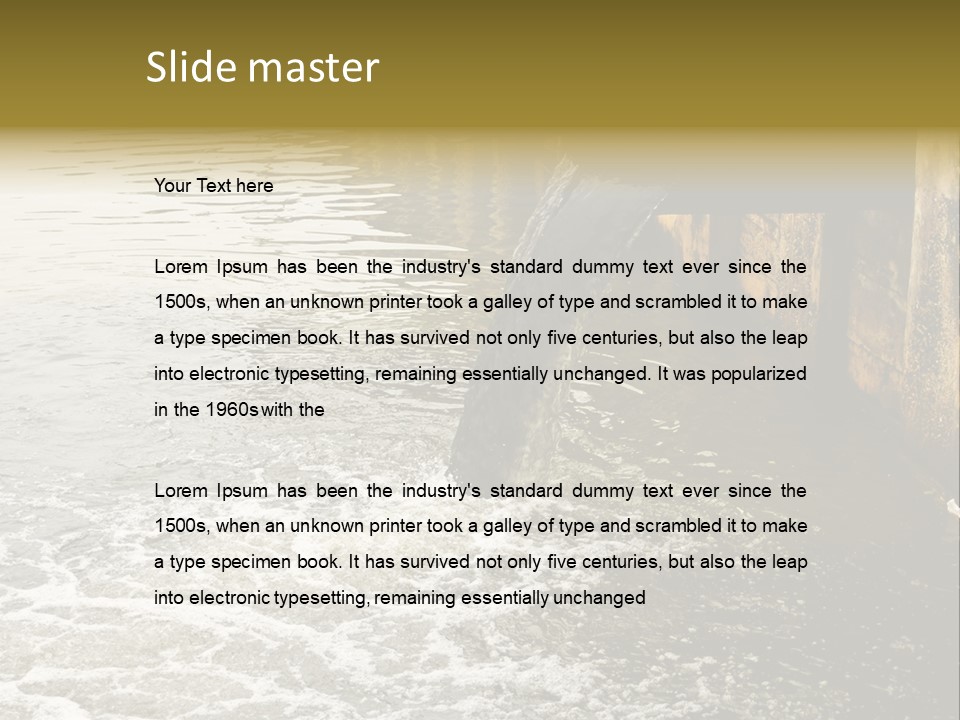 River Ocean Dirty PowerPoint Template