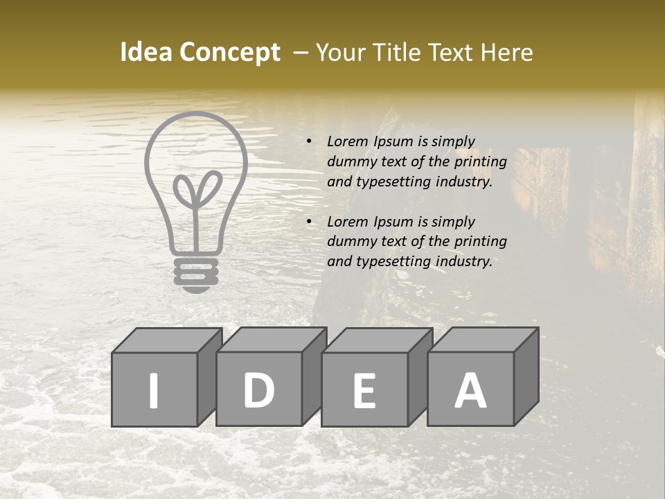 River Ocean Dirty PowerPoint Template
