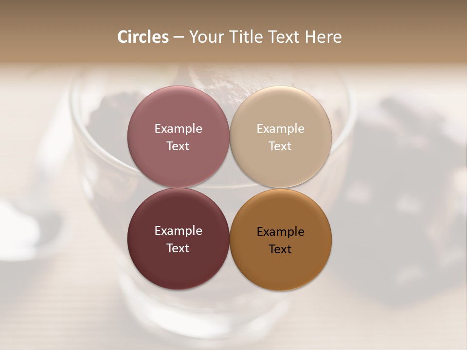 A Bowl Of Chocolate Ice Cream With A Spoon Next To It PowerPoint Template