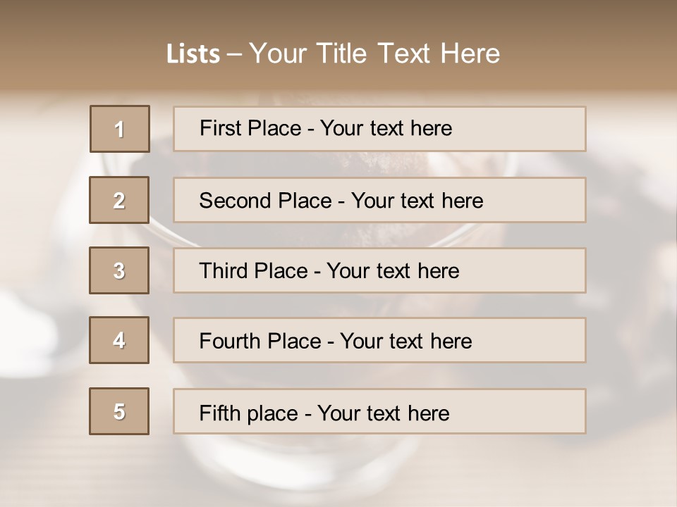 A Bowl Of Chocolate Ice Cream With A Spoon Next To It PowerPoint Template
