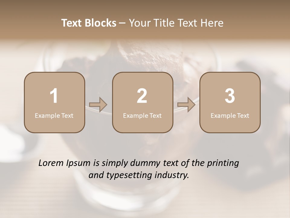 A Bowl Of Chocolate Ice Cream With A Spoon Next To It PowerPoint Template