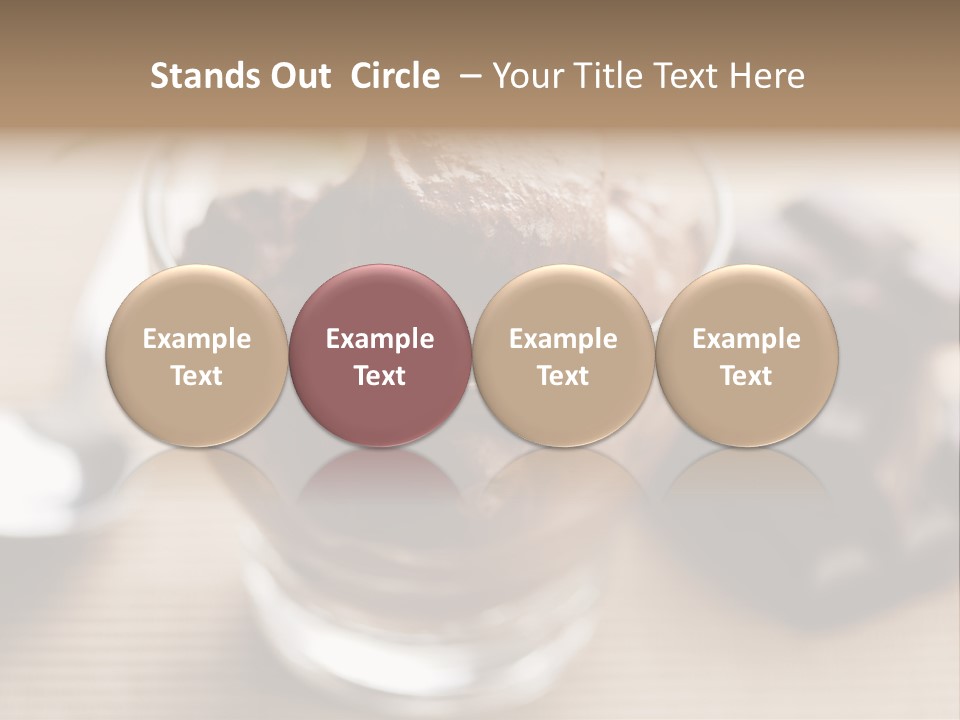 A Bowl Of Chocolate Ice Cream With A Spoon Next To It PowerPoint Template