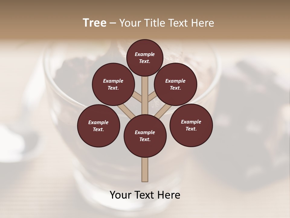 A Bowl Of Chocolate Ice Cream With A Spoon Next To It PowerPoint Template