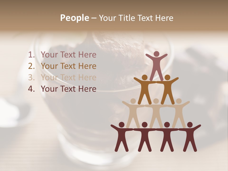 A Bowl Of Chocolate Ice Cream With A Spoon Next To It PowerPoint Template