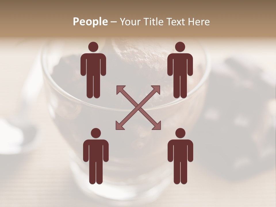 A Bowl Of Chocolate Ice Cream With A Spoon Next To It PowerPoint Template